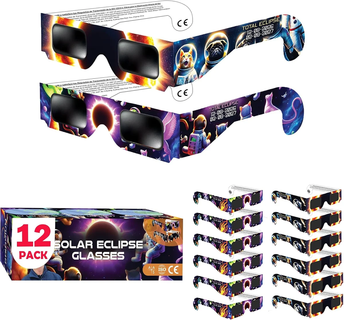 Galaxium Lunettes éclipse enfants lot de 12