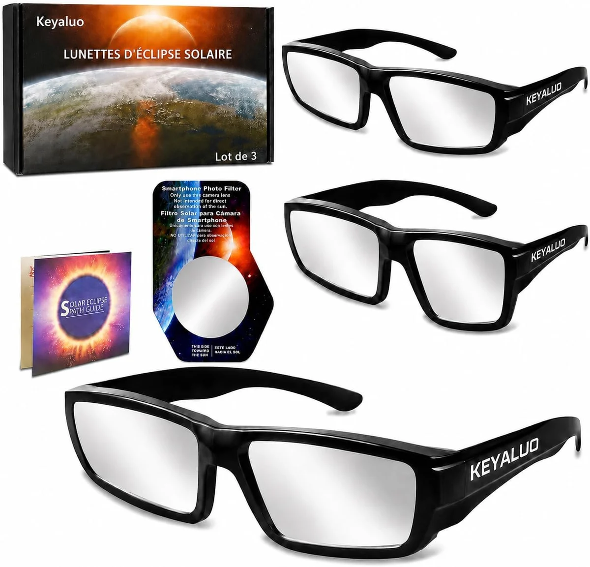 Generic Lunettes éclipse plastique lot de 3